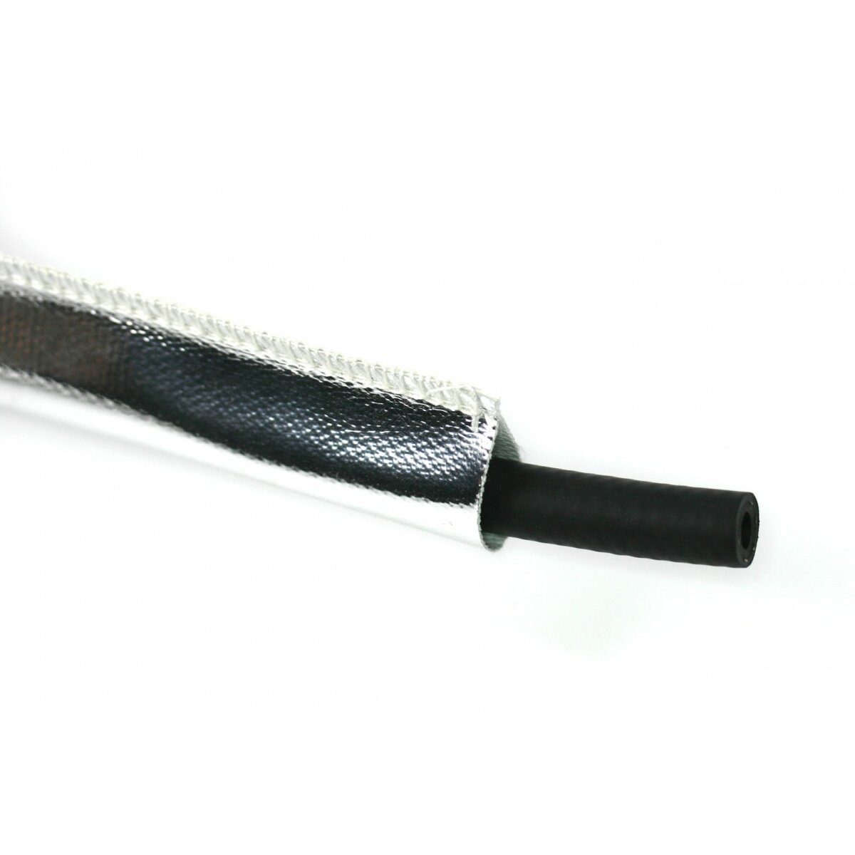 Aluminium-Glasfaser Hitzeschutzschlauch bis ca. 550°C, d=10mm (Meterw